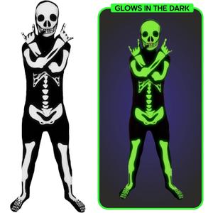 Morphsuits Skeleton Costume for Boys, Skeleton Outfit for Kids, Halloween Costume for Boys (Medium)