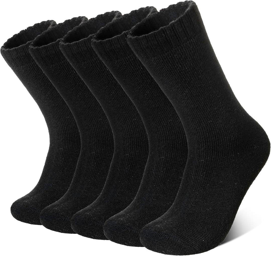 Merino Wool Socks for Women 5 Pairs Warm Winter Hiking Thick Thermal Cozy Boot Work Soft Ladies Crew Socks