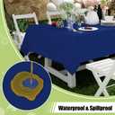 Smiry Disposable Table Cloth 3 Pack, 54 x 132 Inch Waterproof Plastic Tablecloth, Decorative Rectangle Table Covers for Party, Birthday, Picnic, Navy