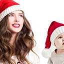 AIYUENCICI Santa Hat for Adults, Christmas Hat, New Year Crochet Hats with Pom Pom Party Beanie Caps Gift (Adults Santa Hat)