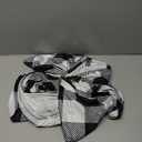 Black and White Buffalo Plaid 6 Ft Elastic Table Cover Fitted Rectangular Tablecloth for Party Banquet Festival Wedding