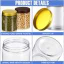 Tanlade 50 Pcs 8 oz Clear Plastic Jars Containers with Screw on Lids Refillable Round Empty Plastic Cosmetics Containers Wide Mouth for Kitchen and Household Storage, 5 Colors
