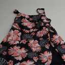 Aleumdr One Piece Swimdress Swimsuit for Women Tummy Control Split Swim Dress Skirt Bathing Suit with Pockets (Large, Floral Black)