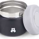 Charcy 9oz Kids Stainless Steel Insulated Food Jar, Wide Mouth Leak-Proof Soup Thermo, Container Set for 8h Hot and 6h Cold - Black