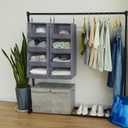 GRANNY SAYS 4-Shelf Hanging Organizer, Closet Hanging Shelves, Closet Hanging Storage Organizers, Organization for Bedroom, Living Room, Baby Nursery, Camper Accessories, Gray, 2-Pack