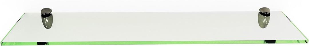 Bathroom Shelve, 4-3/4" x 18" - 3/8 Inch Thick Floating Shelve with 2 Free Chrome Brackets and Screws For Bathroom and Kitchen by Fab Glass and Mirror (Clear)