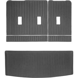 Yakitoko 3D TPE Car Trunk Cargo Liner Mat for 2021-2026 Chevrolet Tahoe Cadillac Escalade and GMC Yukon 2021-2024 7/8Seat with Backrest Mat Custom Fit All-Weather Waterproof Floor Protection