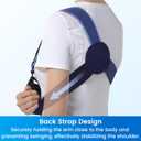 VELPEAU Arm Sling Shoulder Immobilizer for Women and Men, fit Left or Right Arm - Rotator Cuff Support Brace -Medical Sling for Shoulder, Clavicle, Elbow Injury (Breathable type, Large: Bust 33.5-41)