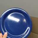 Carlisle FoodService Products Dallas Ware Reusable Plastic Plate with Rim for Buffets, Home, and Restaurants, Melamine, 9 Inches, Café Blue (Pack of 48)