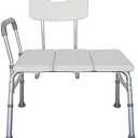 Transfer Bench for Bathtub, Bath Shower Chair, Tub Transfer Bench, Bath Chair Shower Seat with Wide Seat and Handle