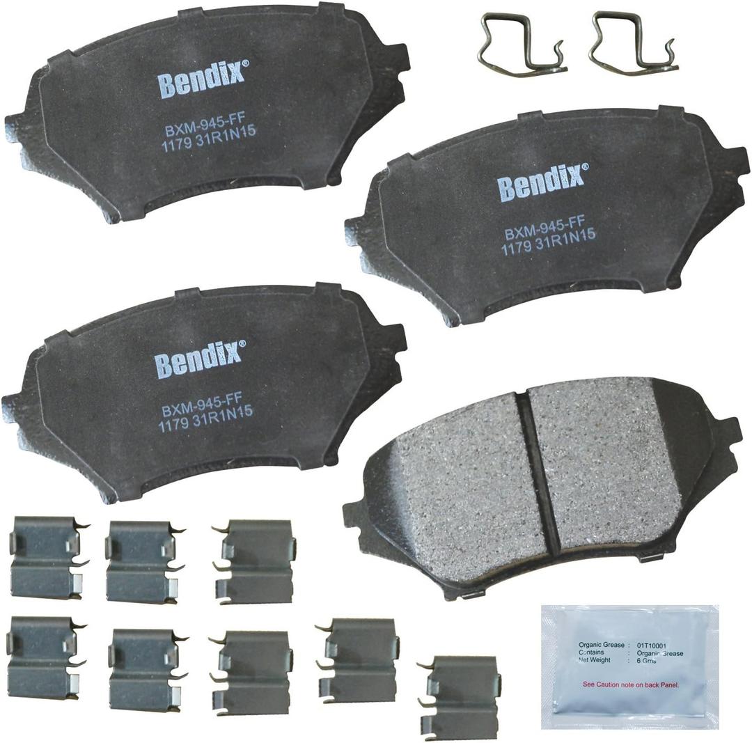 Bendix Priority1 CFM1179 Semi-Metallic Front Brake Pads for Mazda MX-5 2014-2006, MX-5 Miata 2015-2006