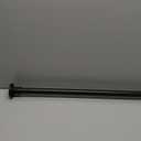 BRIOFOX Industrial Shower Curtain Rod - 2-in-1 Design Tension Curtain Rod - Rustproof Non-Slip 27 to 43 Inch Stainless Steel, Matte Black Window Curtain Rod