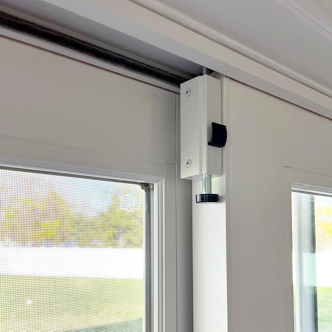 Gliding Patio Door Auxiliary Foot Lock Compatible with Andersen OEM Part #1997301 (1978 to Present), 2-13/16" Mounting Hole Centers, White Diecast