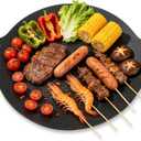 Korean Grill Pan,Round Premium BBQ Grill Pan,Non-stick Griddle Plate for Gas Stove Indoor Outdoor Camping Party(29cm)