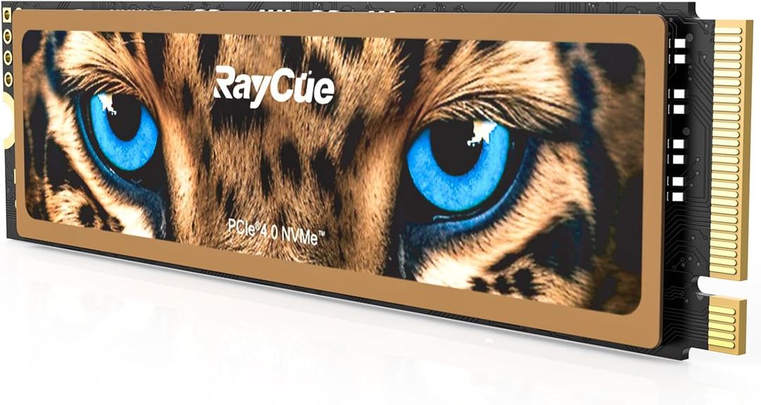 RayCue 1TB NVMe M.2 SSD for PS5 with Heatsink, Up to 7450MB/s, PCIe 4.0 M.2 2280 Gaming SSD, Suitable for PlayStation 5 Memory Expansion, Game Enthusiasts, IT Professionals