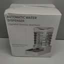 Automatic Water Dispenser Large: Upgraded 100% BPA-Free 8L Light Gray Stainless Steel Bowl Gravity Waterer for Medium/Large Pets