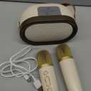 Kids Karaoke Machine, Mini Karaoke Machine with 2 Wireless Microphones & LED Lights for Home Parties, Music Toys for Girls Boys 4-12+ Years Old Christmas Easter Birthday Gifts