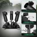 Magnetic Flag Pole Holder for 5th Wheel RV Hitch Flag Pole Holder for Fifth Wheel Hitch - 90 Adjustable Angle - No Drilling Required Suitable for Campers, Trailers,RV (Triple)