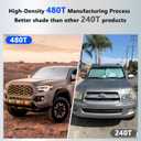 Upgraded 480T Windshield Sun Shade Custom Fit Toyota Tacoma 2016-2023 2024 2025, 5-Layer Car Front Sunshade, Cotton Spunlace Nonwoven Fabric, [OEM Design, 100% Sun Blockage] Heat UV Protection
