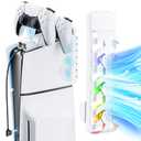 BRHE PS5 Slim Cooling Fan for PS5 Slim Digital/Discs Edition with 3 Fans/2 USB Port,Dual PS5 Controller Charger for PS5 & Edge Controller,2 in1 PS5 Slim Accessories with RGB Light