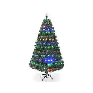 7 ft. Pre-Lit Artificial Christmas Tree Fiber Optic with Multi-Color LED Lights and Stand MS2J-0Z12 - The Home Depot