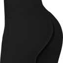 Sunzel No Front Seam Biker Shorts for Women with Pockets, Yoga Workout Gym Bike Shorts with Tummy Control (Large, Black)