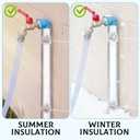 24 Pack Pipe Insulation Foam Tube Self Adhesive - 1.3 Ft x 0.3 Inch Pre Slit Foam Pipe Covers with Ties, Aluminum Foil Pipe Insulation Wrap for Outside Water Pipe Winter Freeze Protection