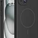 Miracase Magnetic for iPhone 15 Case, [Soft Anti-Scratch Microfiber Lining], Compatible with MagSafe, Liquid Silicone Case Shockproof Drop Protection Phone Case for 15, Black Magnetic
