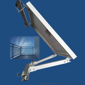 Solar Panel Mounting Brackets Hooks Balcony Railing Holder Power Station Holder for 2 Solar Panels Tilt Angle 020-30