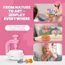 windpaint Toys for Girls 3 4 5 6 7 8 9 10 Years Old, DIY Craft Kits for Kids, Fabric Flower Bouquets for Girls Gifts, Educational Learning Detective Toys for Toddler Kids,Birthdays Gifts (Purple) (Pink)