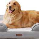 Soft Touch Orthopedic Dog Bed, XL Dog Bed for Extra Large Dogs Washable, Supportive Foam Pet Couch Bed with Removable Washable Cover and Nonskid Bottom, Grey (X-Large, Grey)