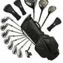 XDriveMax 15-Piece Golf Clubs Men Complete Golf Club Set - Beginner Golf Clubs Set for Men Right&Left Handed - Forged Titanium 10.5 Driver, 5-SW Stainless Steel Irons, Putter & Stand Bag