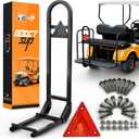 Golf Cart Rear Seat Grab Bar, Fits Club Car EZGO Yamaha(2+2) /(4+2) Passenger Golf Cart with Metal Footplates, Universal Golf Cart Safety Grab Bar, Detachable & Easy to Install