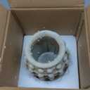 Rustic Farmhouse Vase, Boho Beige Vase for Pampas Grass Small Textured Knotted Vases for Flowers Decorative Cement Floral Vases for Home Decor, Living Room, Dining Table