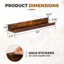 Muzilife 24" Wood Floating Shelves Wall Shelf with Lip, 2Pcs, Brown