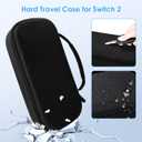 Reddening Switch 2 Carrying Case Compatible with Nintendo Switch 2, Protective Hard Shell Travel Case with 2 Screen Protector, 4 Thumb Caps, 2 Cleaning Cloths, 1 Cleaning Brush