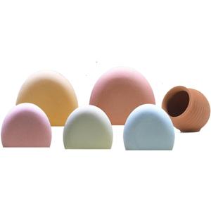 Pastel Ceramic Fish Tank Decorations, Aquarium Decorations, Modern Fish Tank Decor, Dome-Shaped Aquarium Ornaments in Pink, Blue, Yellow, Terra Cotta, Multi-Color Set for Aquatic Habitat