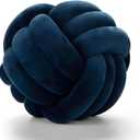 Knot Pillow Ball Round Cushion Pillows, Children Room Decoration Plush Toys Calming Stress Relief Toy (Dark Blue,11in/28cm)