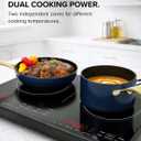 Nuwave PIC Double Portable Induction Cooktop, 900W/1500W/1800W Options, Two 8” Heating Zones, 106 Precise Temperatures from 50°F–575°F in 5°F Increments, Shatter-Resistant Ceramic Glass