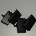 Festanlee 4 Pack Christmas Stocking Holders Ornament Hooks Mantel Weighted Stocking Hangers Metal Hanging Hooks Heavy Duty Stocking Holders Bases for Mantel Fireplace Party Decoration (Black, 4)