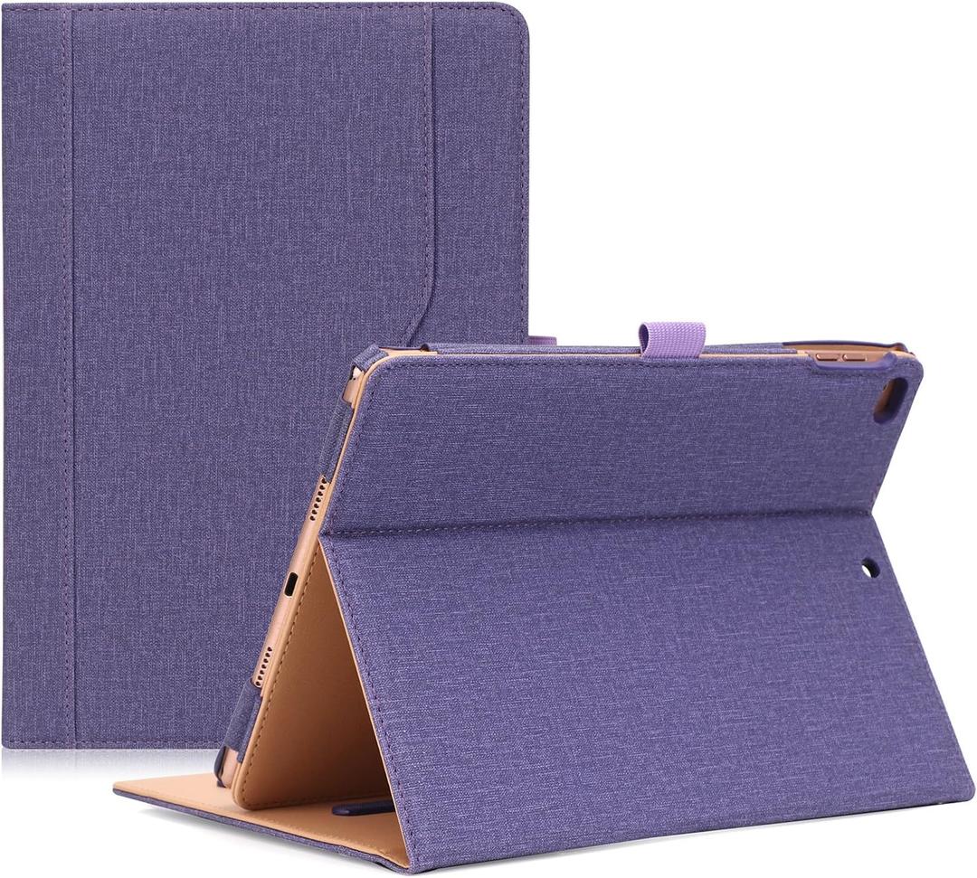 ProCase for iPad 9.7 Inch iPad 6th/5th Generation Case 2018 2017/iPad Air 2/Air 1 Case, Premium Leather Folio Corner Protection Multi-Angle Viewing Stand Cover with Front Pocket Pen Loop -Purple