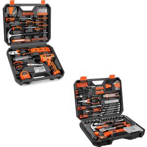139 PCS Tool Set with 8V Drill & 248 PCS Hand Tool Set