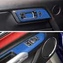YAMUDA Compatible with 48PCS Decorative Interior Protection Carbon Fiber Sticker for Ford Mustang 2015 2016 2017 2018 2019 2020 2021 (Blue)