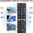 For LG Smart TV Remote Control Replacement,Universal for All LG OLED 3D Thinq TVs for AKB75095307 AKB75375604 AKB74915305 AK75675304 AKB76040302 AKB76037601 AKB75675313 with Battery