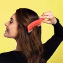 Big Hair Tools Extra Large Wide Tooth Comb for Thick, Curly, Wavy or Long Hair - Frizz-Free Detangling Shower Comb - Orange