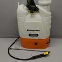 Battery Powered Backpack Sprayer - 4.2 Gallon, 8 Nozzles, 100PSI Cutoff, Long Battery Life, Wide Mouth, High-Pressure Spray Hose, Trigger Lock, Pressure Knob Controller