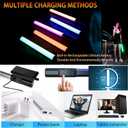 RGB LED Video Light Wand Stick with Tripod & Remote Control, 9 Color Modes, 3200K-9900K