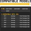 Power Window Regulator with Panel without Motor Compatible with Kia