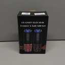 Rechargeable Pepper and Salt Grinder Set, whit Gravity Sensing Switch and LED Light, One Hand Automatic Operation -Black/2 Pack