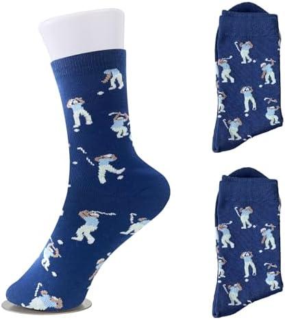 ishenkea 2 Pairs Golf Socks For Men，Funny Golf Gifts For Men